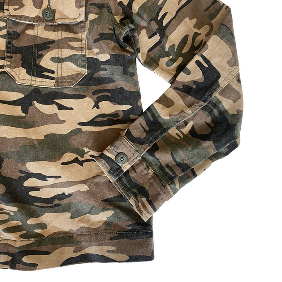 Sanctuary Camo Shirt Utility Jacket Small Shacket Anthro - Picture 5 of 7